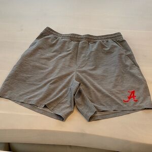 lululemon athletica Gray Men's Athletic Shorts with Red Logo, size XL
